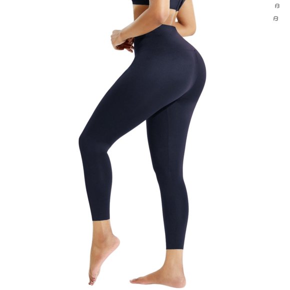 Dark Blue Classic Waist-Training Leggings - Picture 6 of 6